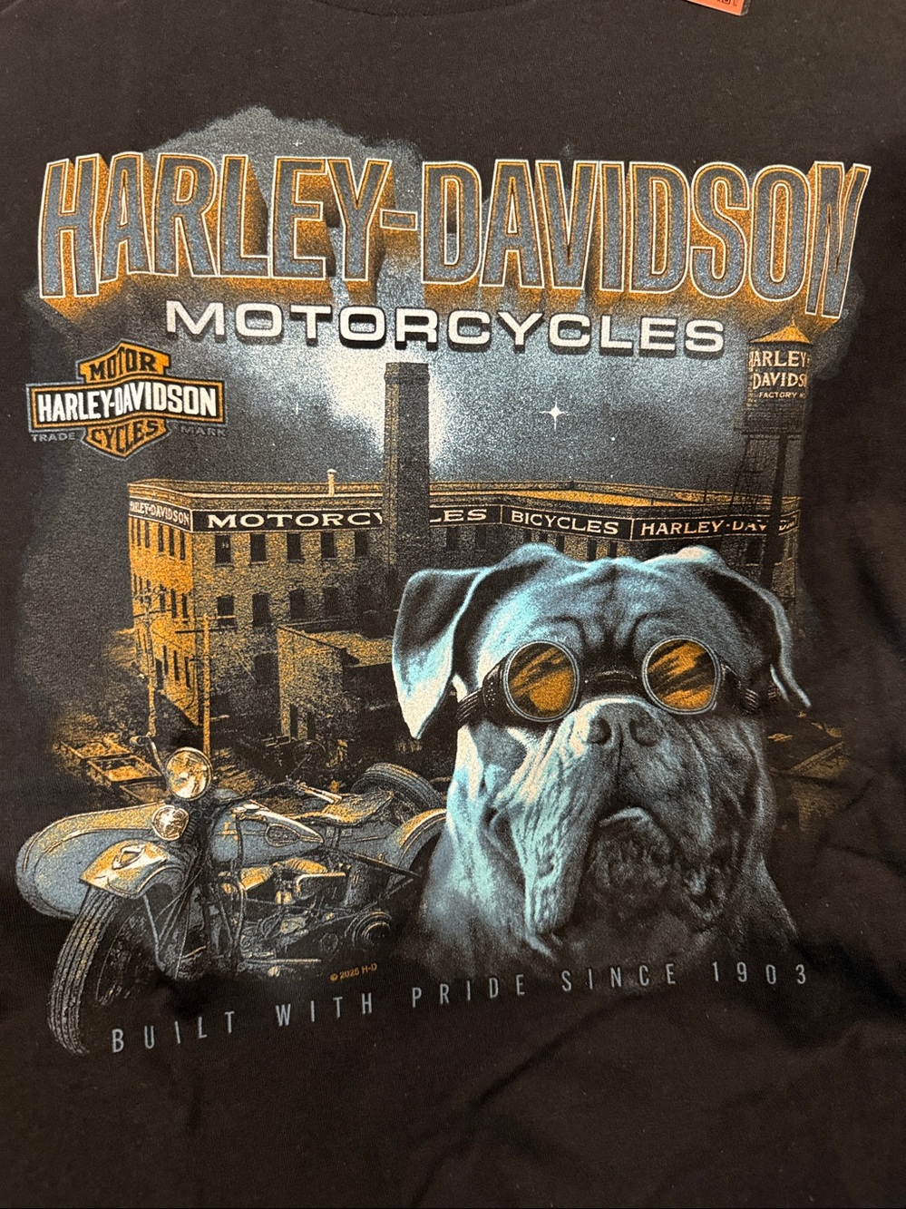 Harley Davidson Factory Dog NWT XL Men Black Nag Head